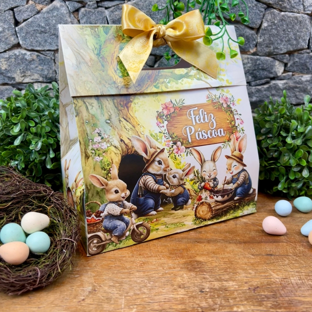 10 Sacolas 17x10 - Coleção Páscoa da Colheita