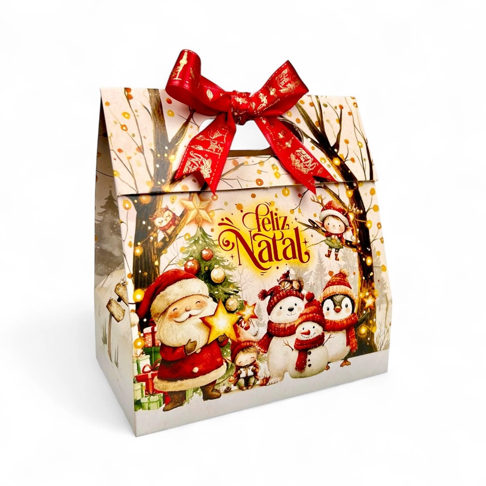 10 Sacolas 17x10 - Coleção Vila do Noel-Natal 2025