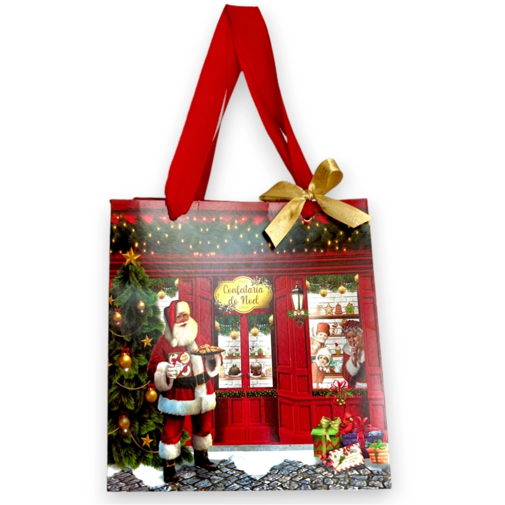 10 Sacolas 18x14 - Coleção Confeitaria do Noel