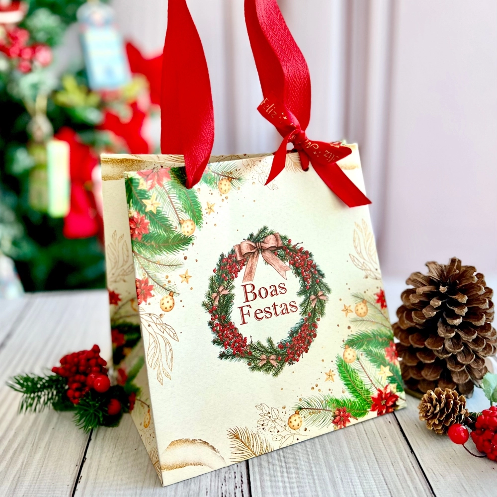 10 Sacolas 18x14 - Coleção Natal Inspirador
