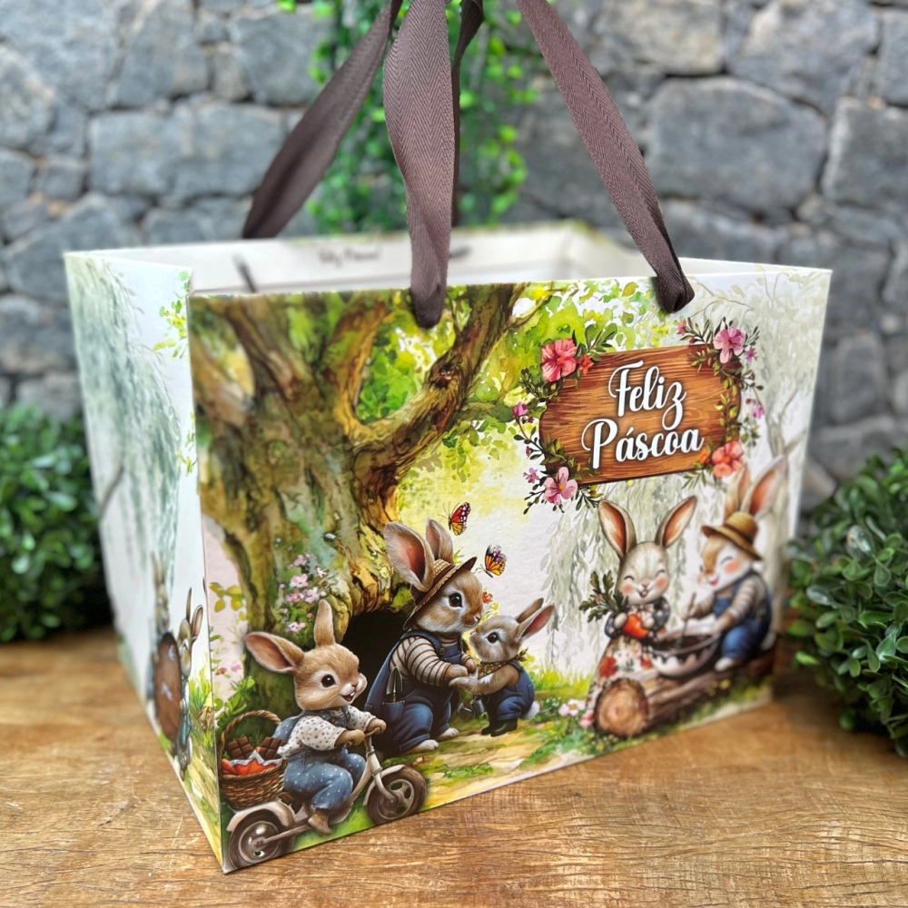 10 Sacolas 18x26 - Coleção Páscoa da Colheita