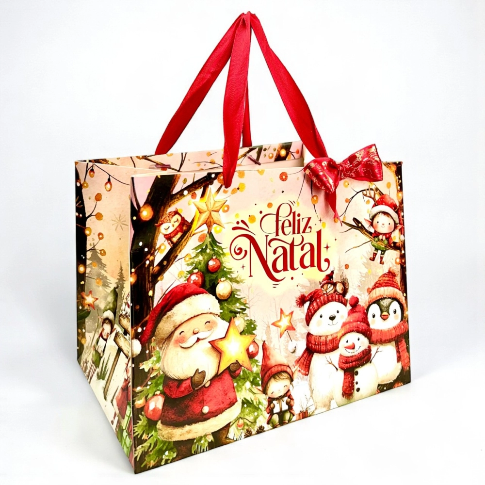 10 Sacolas 18x26 - Coleção Vila do Noel