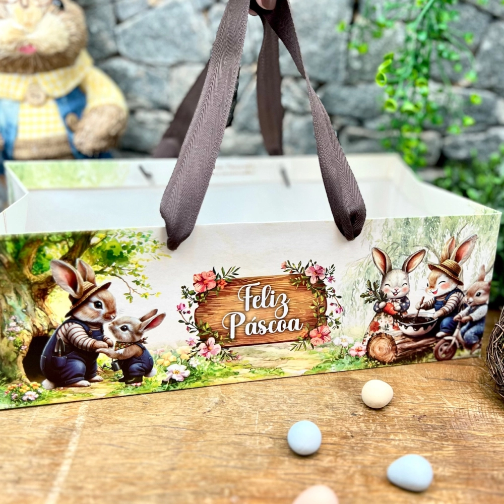 10 Sacolas 30x15 - Coleção Páscoa da Colheita