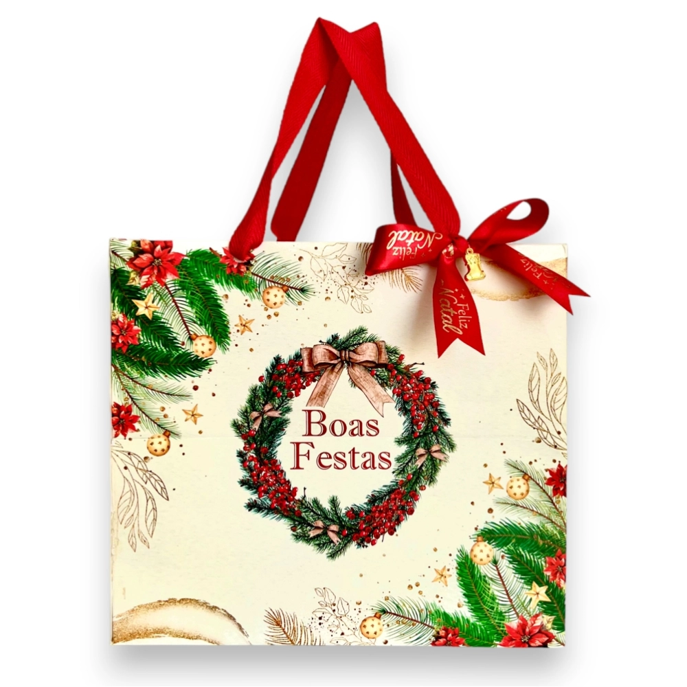 10 Sacolas para Caixa de Panetone - Coleção Natal Inspirador