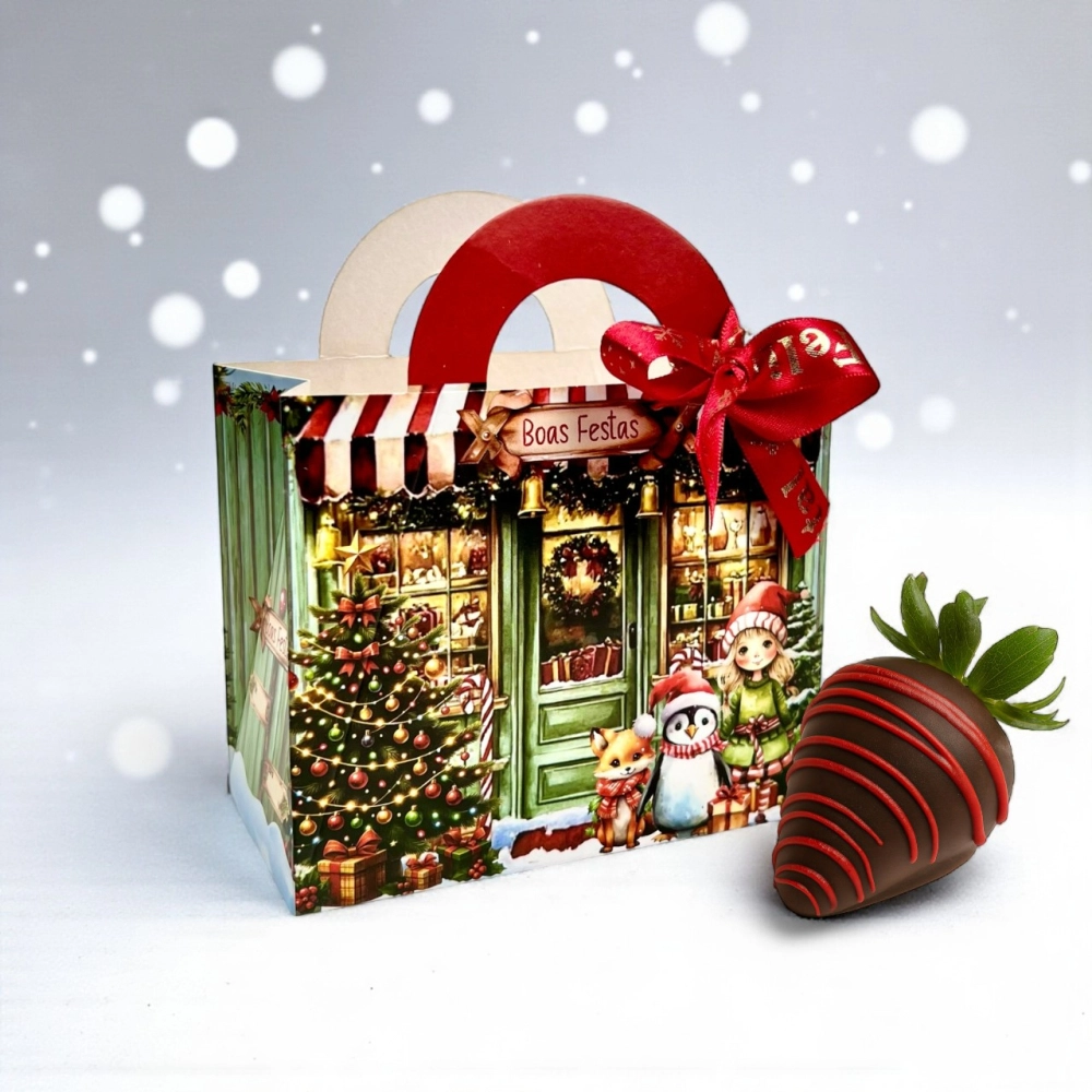 10 Sacolinhas 12x6x10 - Natal 2025 - Coleção A MAGIA DO NATAL