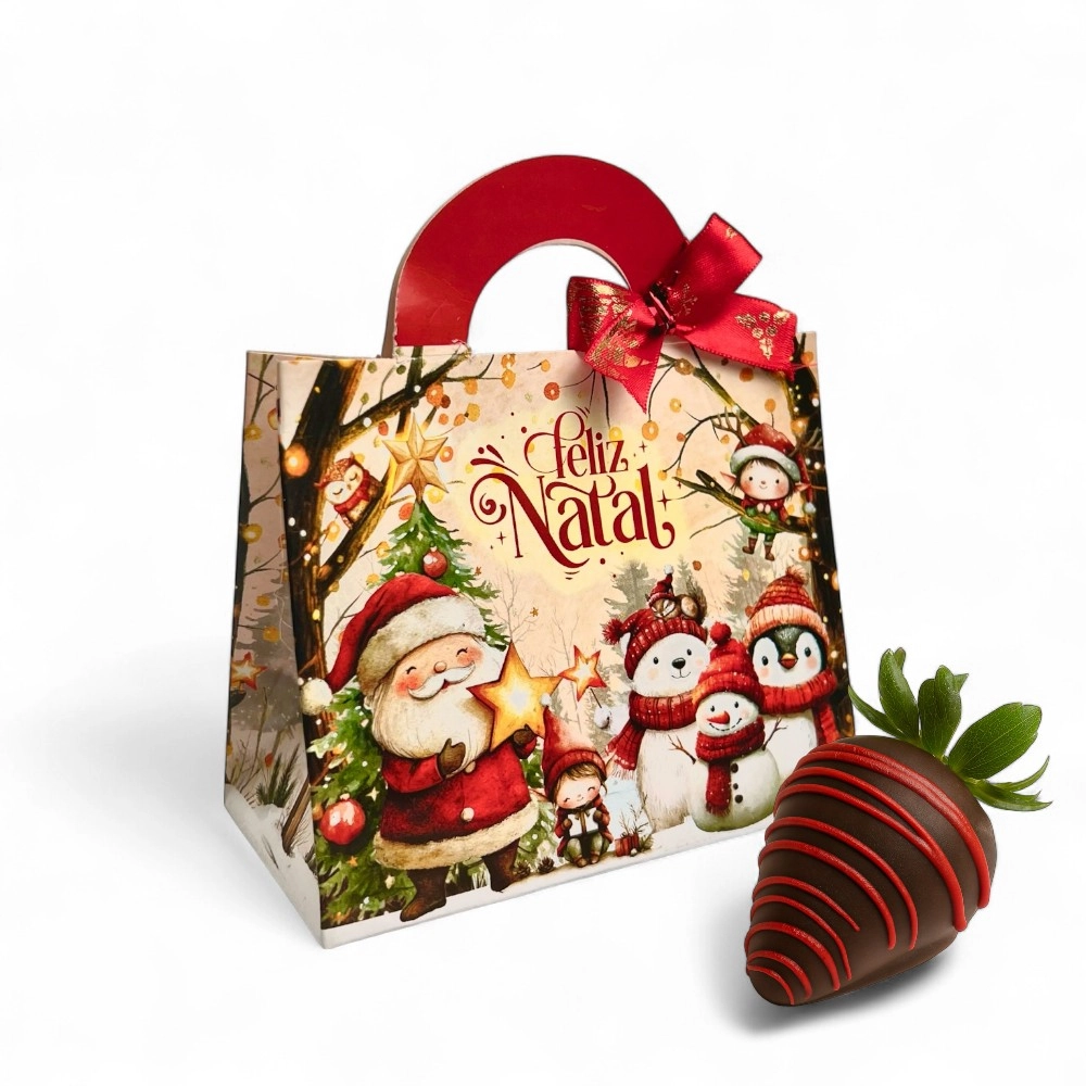 10 Sacolinhas 12x6x10 - Natal 2025 - Coleção VILA DO NOEL