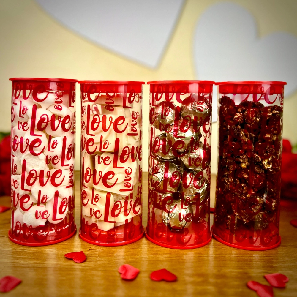 10 TUBOLATAS TRANSPARENTES - LOVE - Dia dos Namorados 2025