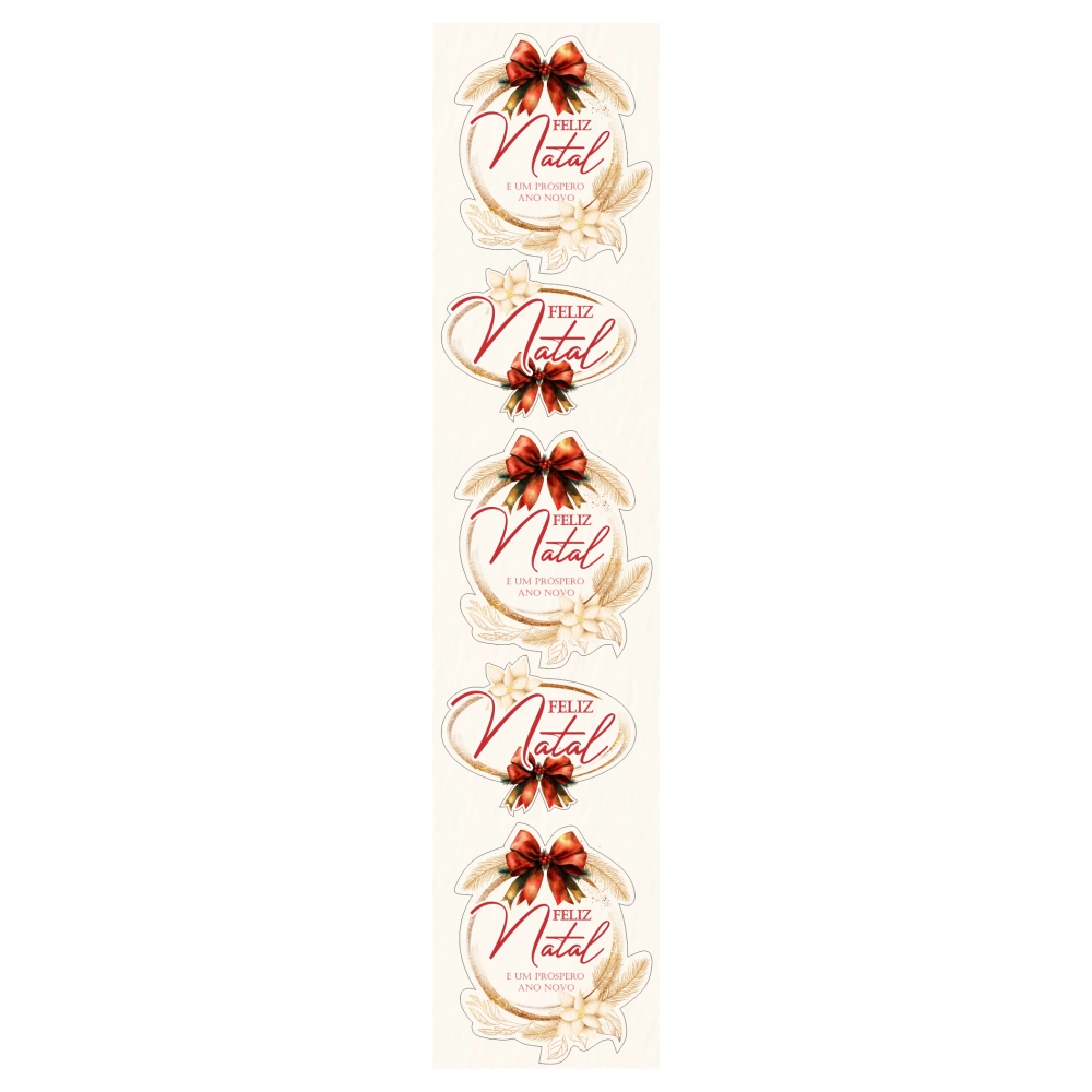 100 Adesivos +/- 4cm - Coleção Natal em Poesia - Natal 2025