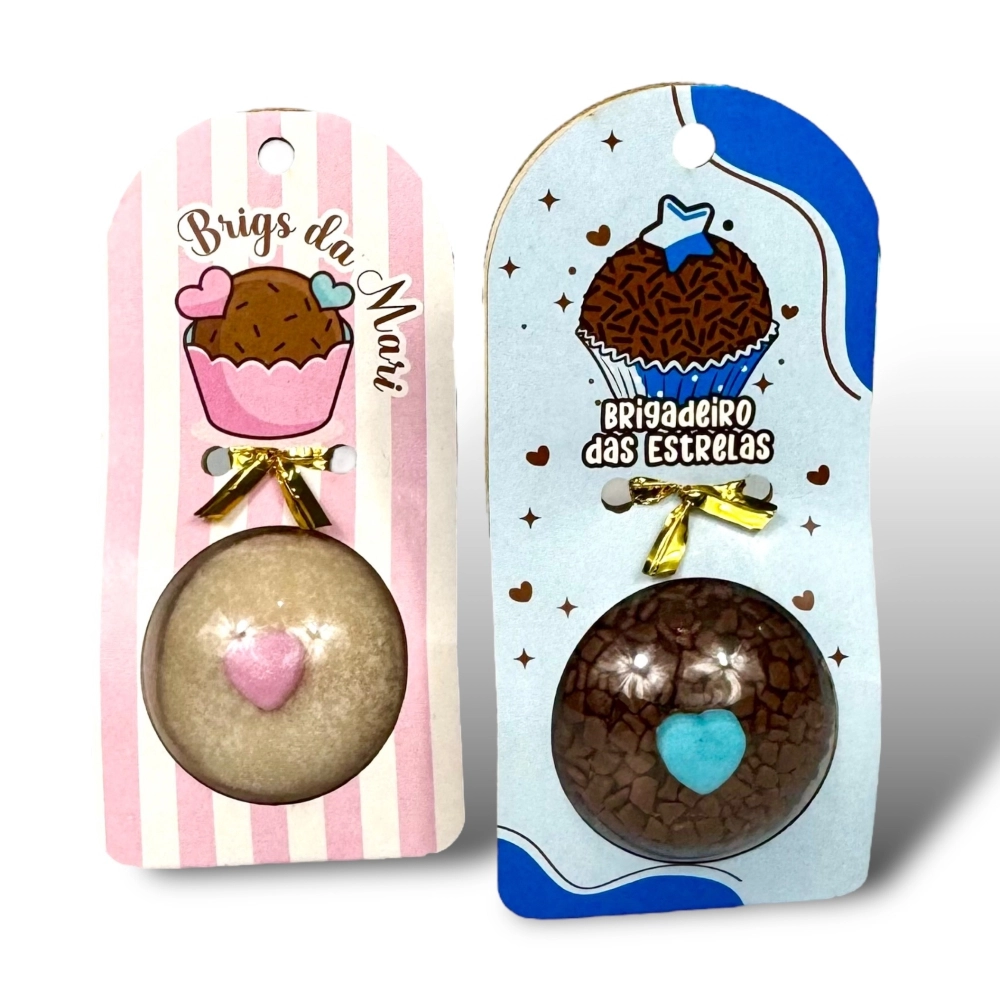 100 Embalagens blister + cinta para 1 brigadeiro - PERSONALIZADA