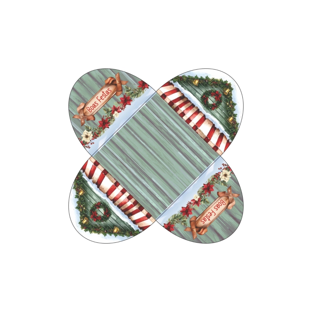 100 Forminhas 4 pétalas - Coleção A Magia do Natal - Natal 2025