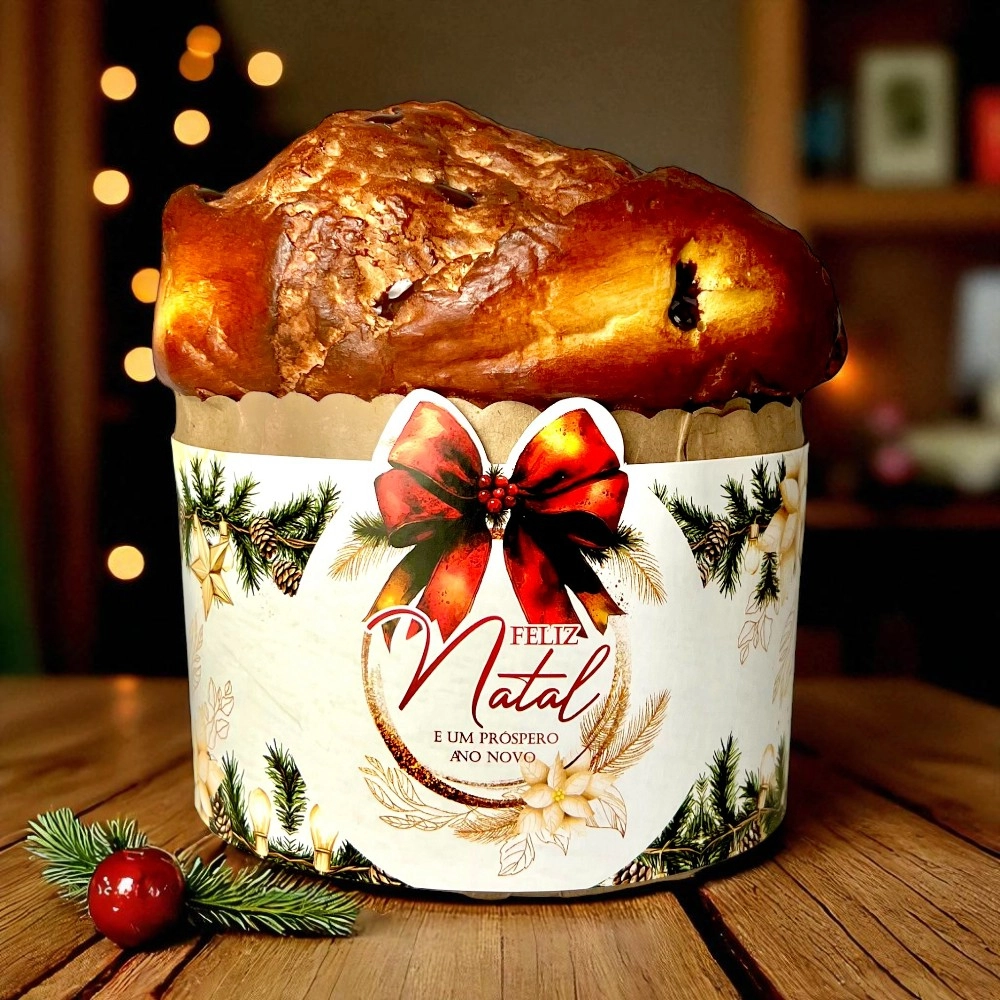 25 Cintas para panetone de 500g - Coleção Natal em Poesia - Natal 2025
