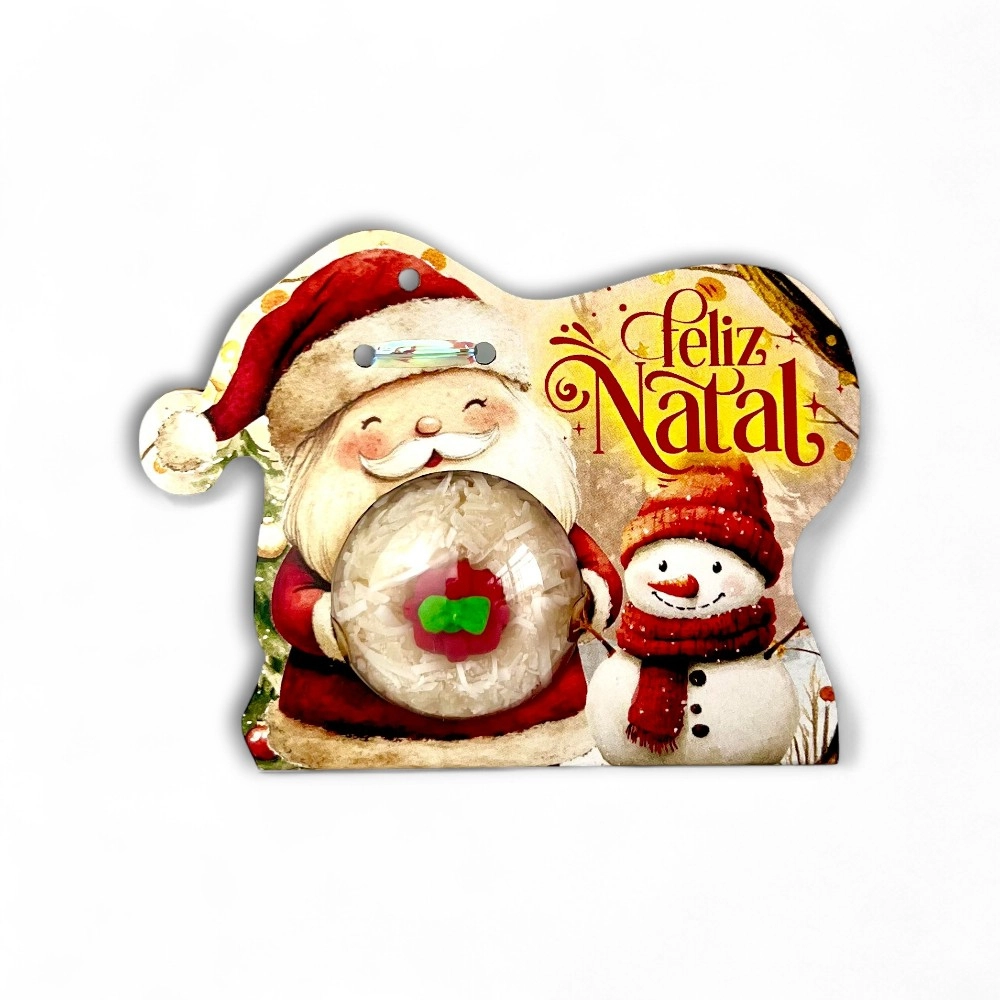 25 Embalagens blister + cinta para 1 brigadeiro - Coleção Vila do Noel