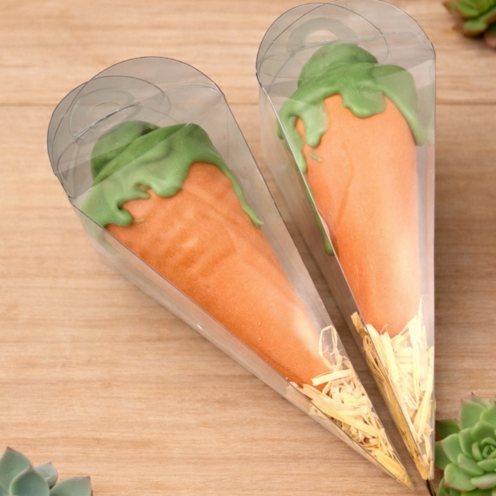 25 Embalagens de PVC para Cone Trufado