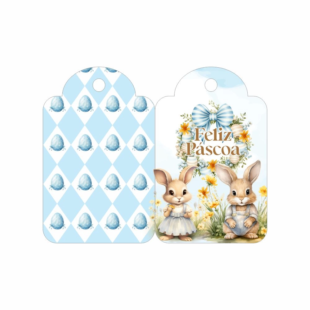 25 Tags - Coleção SONHO DE PÁSCOA - Páscoa 2025