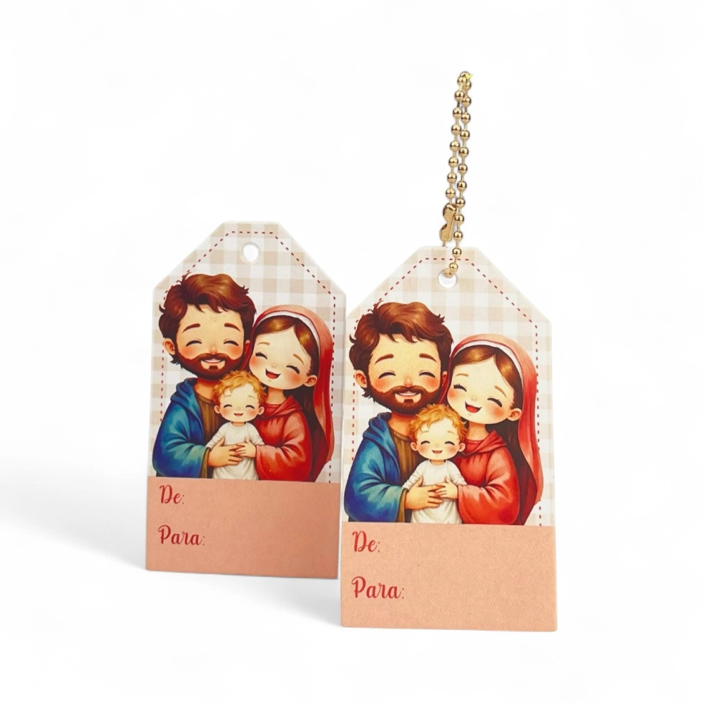 50 Tags - Coleção Cristã - Sagrada Família - Natal 2025