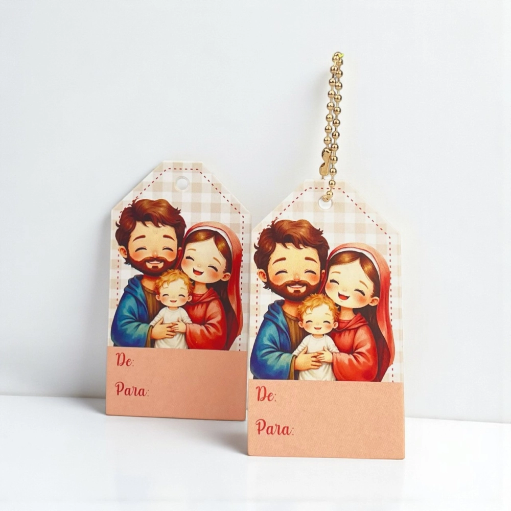 50 Tags - Coleção Cristã - Sagrada Família - Natal 2025