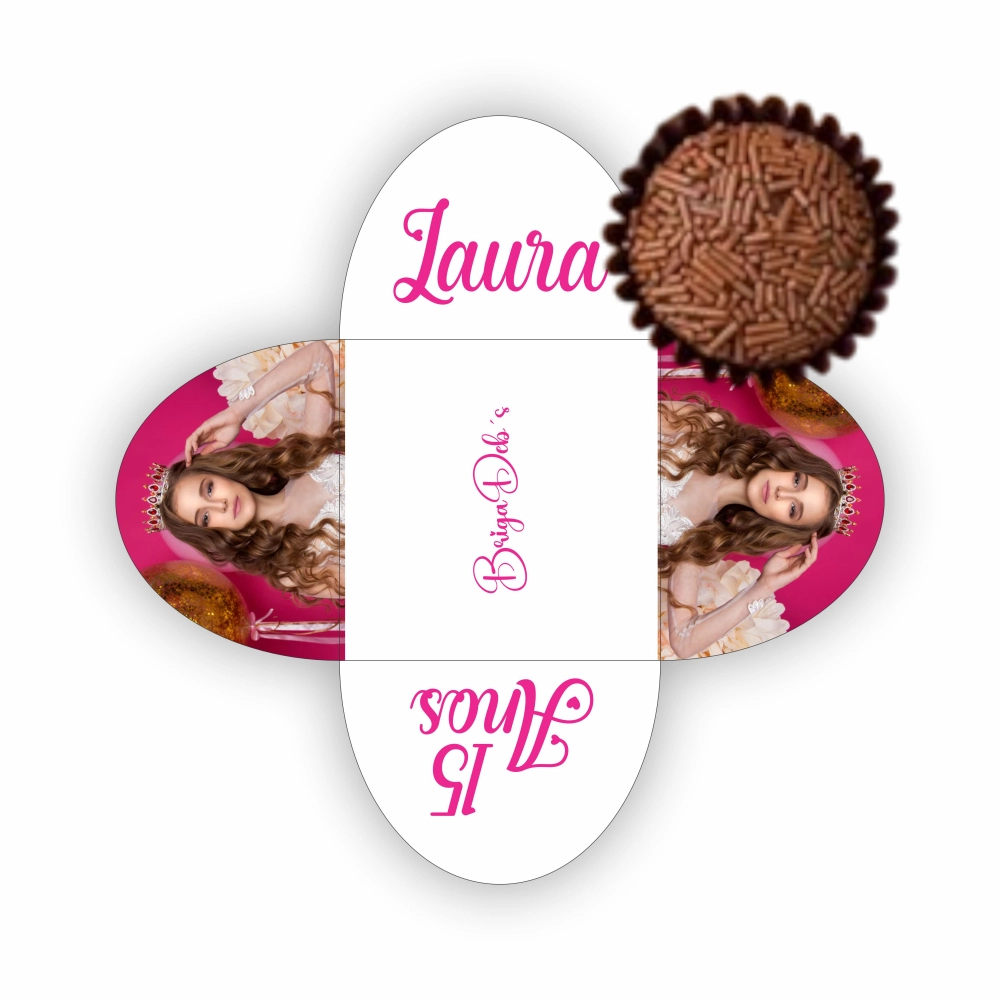 250 Forminhas Para brigadeiros  e Doces - 4 Pétalas - PERSONALIZADA