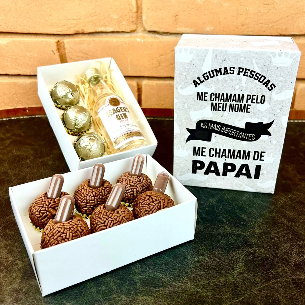5 Caixas p/ 6 brigadeiros - Me chamam de Papai - Dia dos Pais 2025