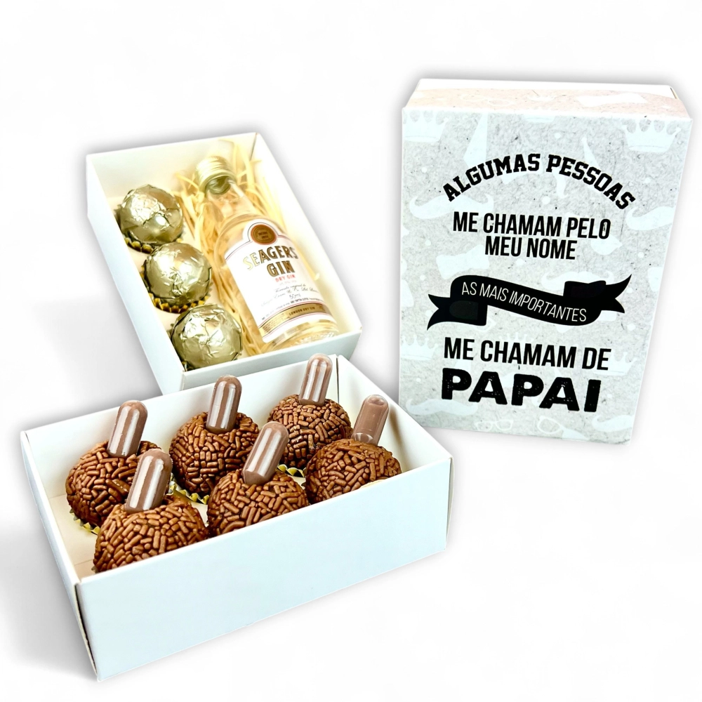 5 Caixas p/ 6 brigadeiros - Me chamam de Papai - Dia dos Pais 2025