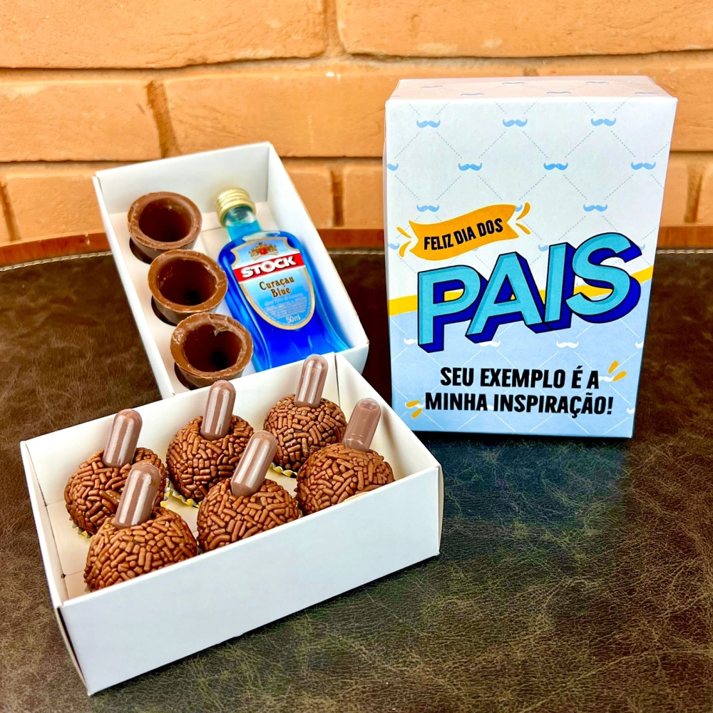 5 Caixas p/ 6 brigadeiros - Minha inspiração - Dia dos Pais 2025