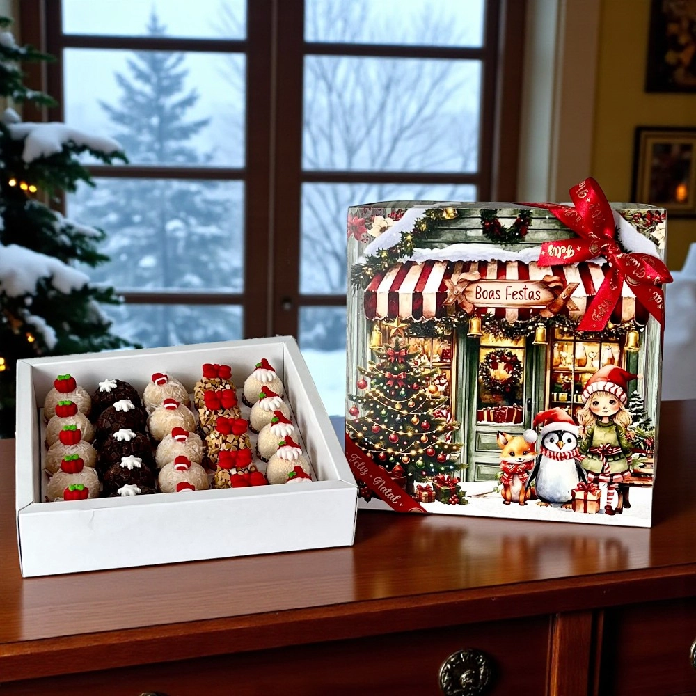5 Caixas para 25 brigadeiros - Coleção A Magia do Natal-Natal -2025