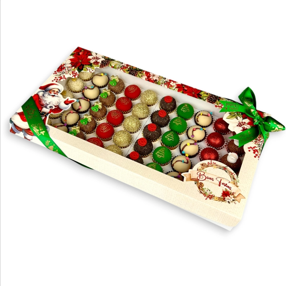 5 Caixas para 50 brigadeiros - Coleção Querido Noel