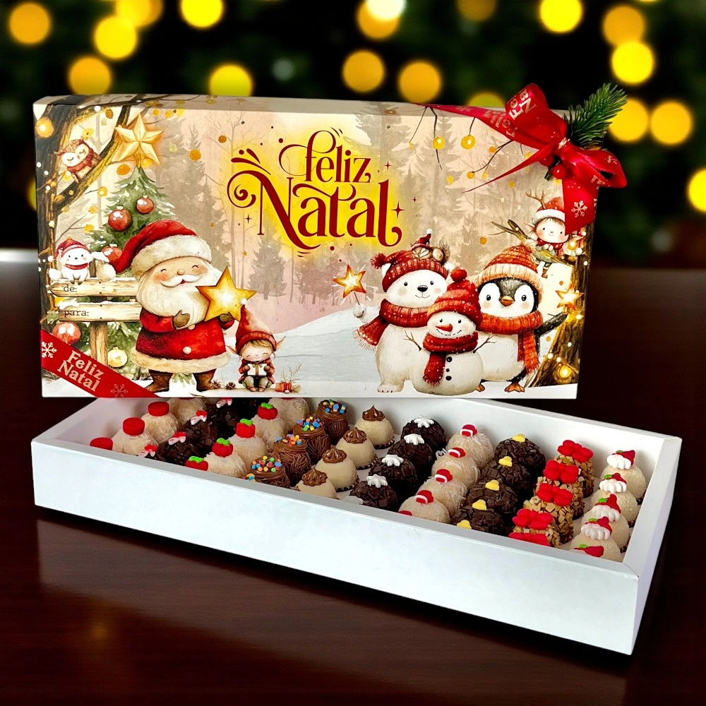 5 Caixas para 50 brigadeiros - Vila do Noel -Natal -2025