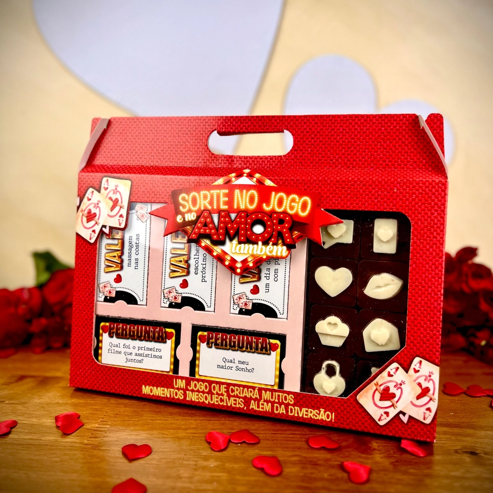 5 Jogos - Sorte no jogo e no AMOR também + 8 chocolates - Dia dos Namorados 2025