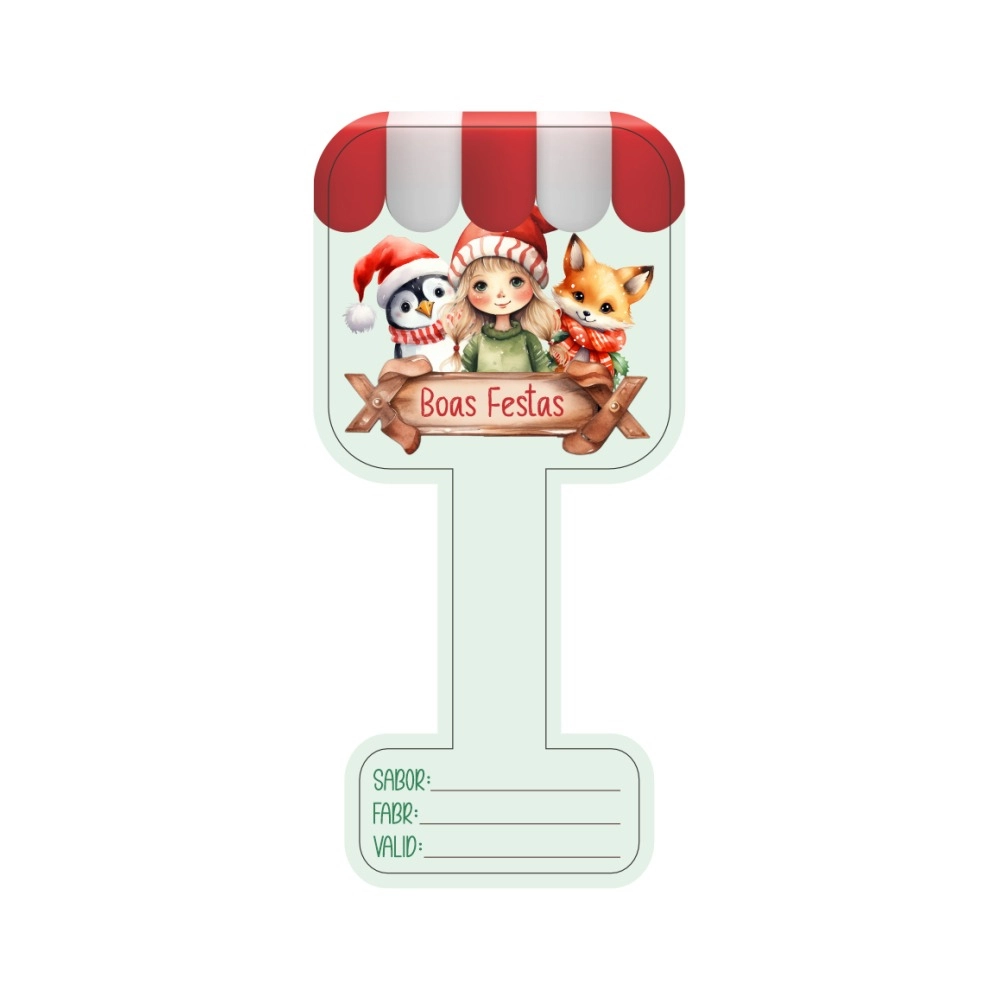 50 Adesivos para Potes - Coleção A Magia do Natal - Natal 2025
