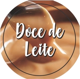 50 Adesivos redondos c/ 2cm - Doce de leite