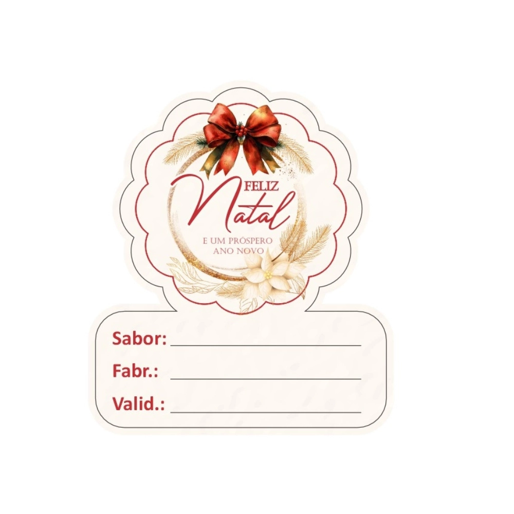50 Adesivos Sabor/Validade - Coleção Natal em Poesia - Natal 2025
