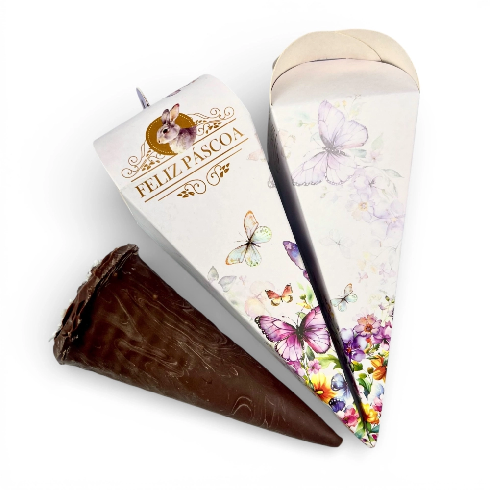 50 Embalagens para Cone Trufado - Coleção Páscoa da Trasformação