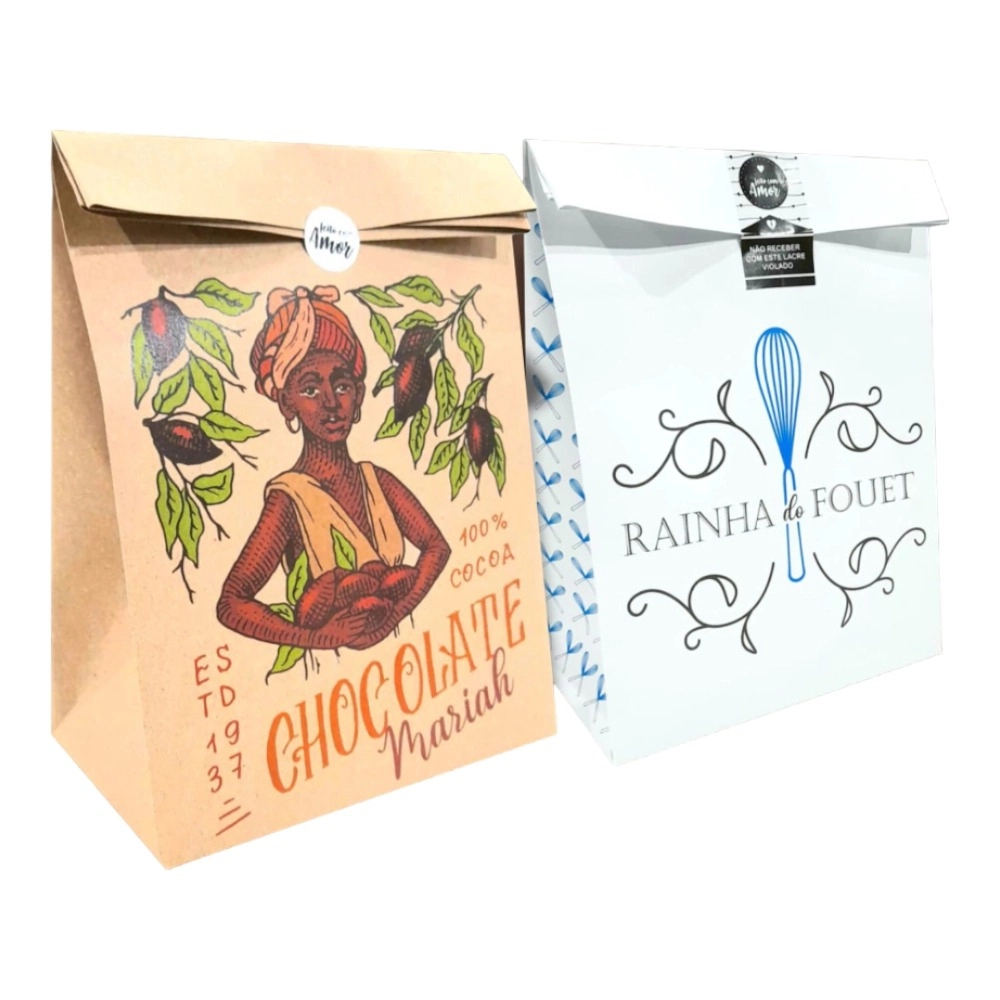 50 Sacos p/ Delivery 16x10x24 - Personalizadas com sua marca