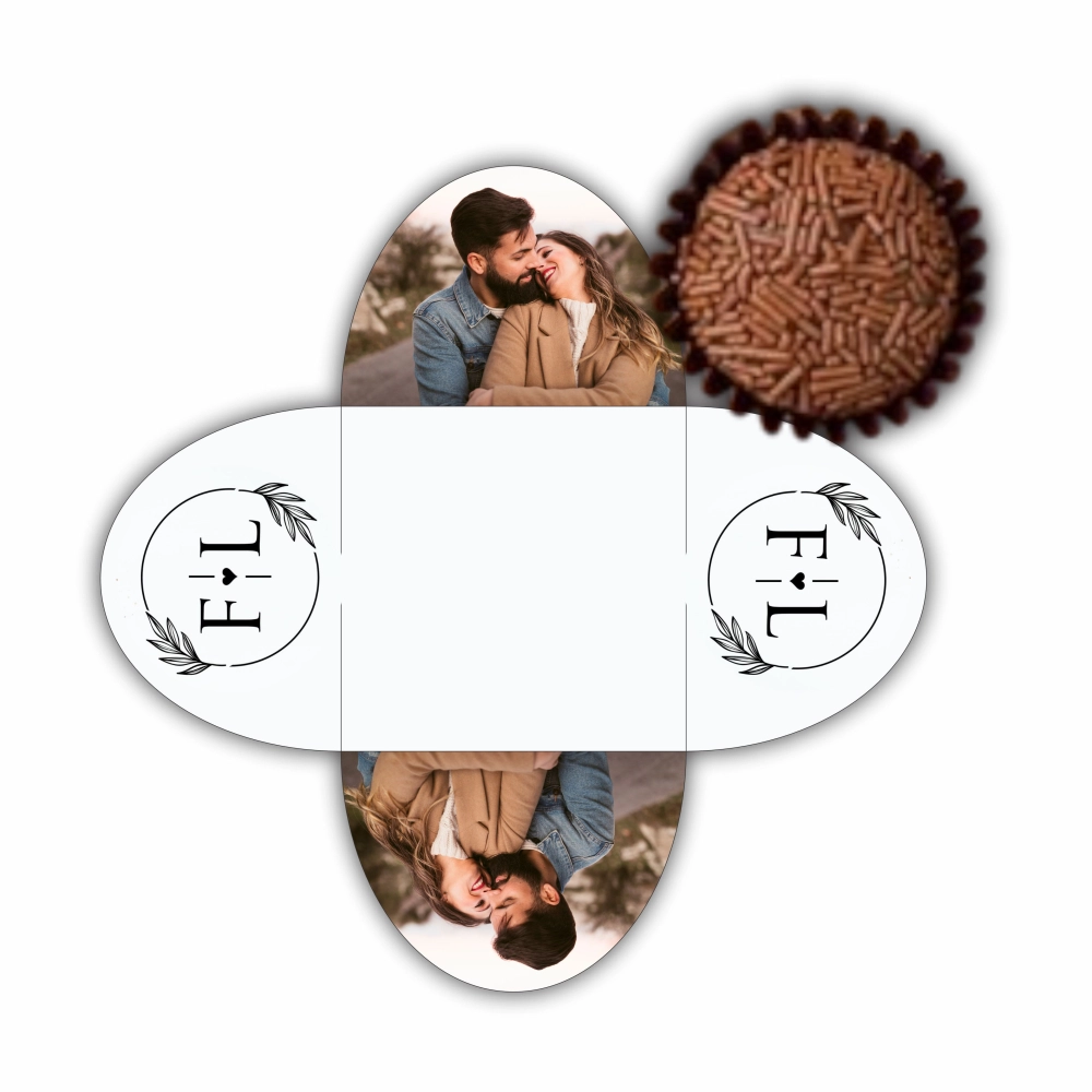 500 Forminhas Para brigadeiros  e Doces - 4 Pétalas - PERSONALIZADA