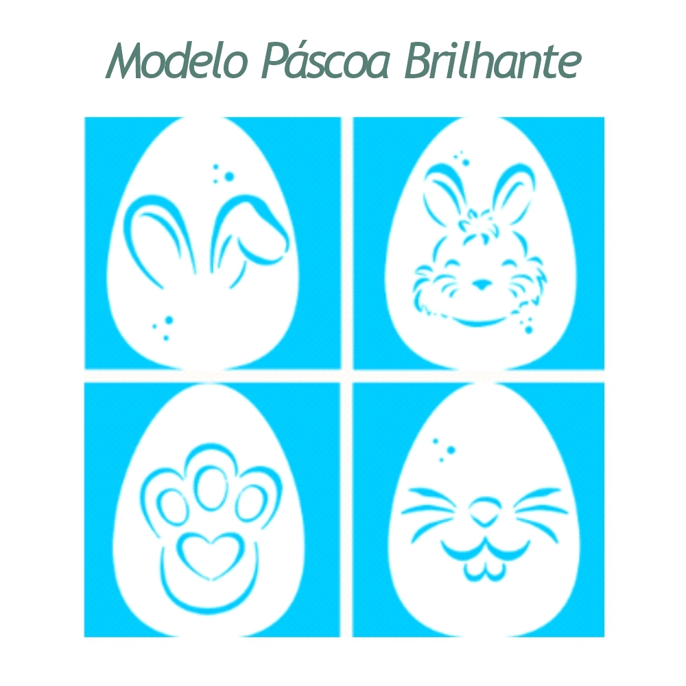 Stencil Páscoa - Modelo Páscoa Brilhante