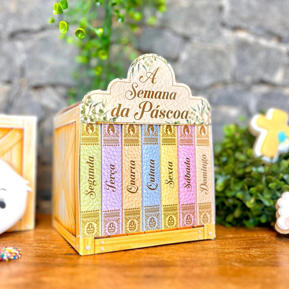 10 Caixas Box c/ 7 livrinhos - A Semana da Páscoa