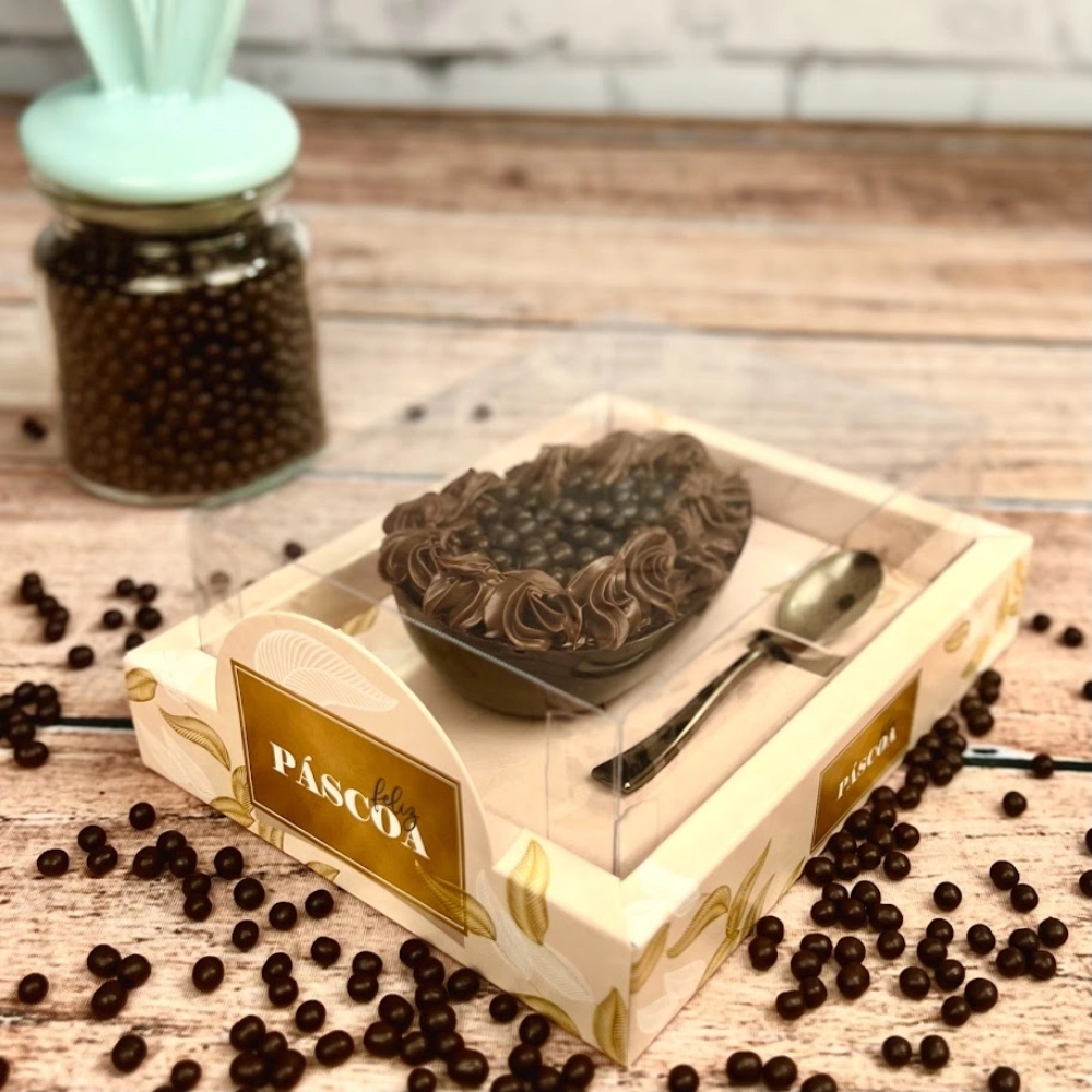 10 Caixas Luxo para 1 Ovo de 150g - Coleção Fina Páscoa