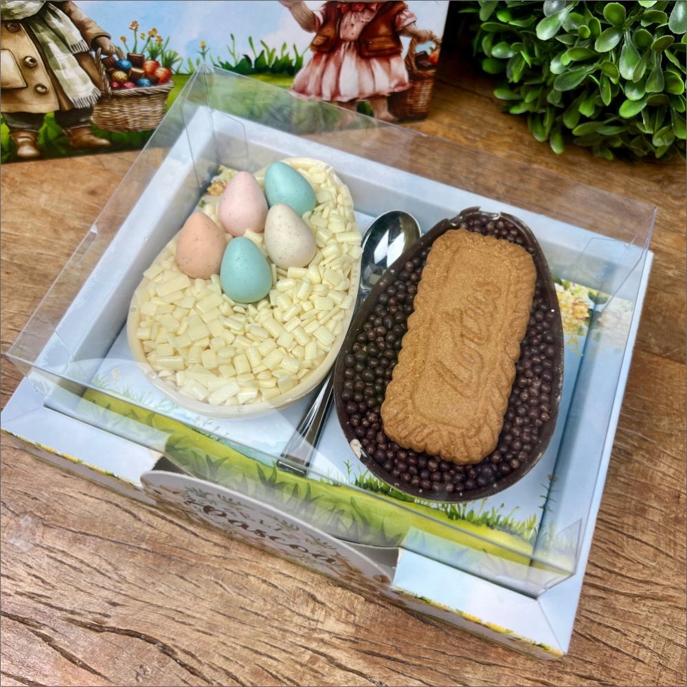 10 Caixas Luxo para 2 Ovos de 100g - Coleção Páscoa da Positividade