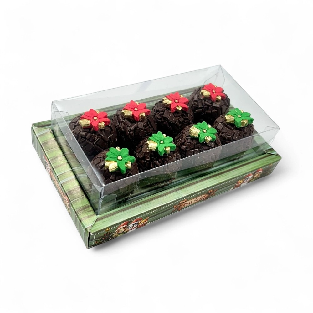 10 caixas p/ 8 brigadeiros - Coleção A Magia do Natal - Natal 2025