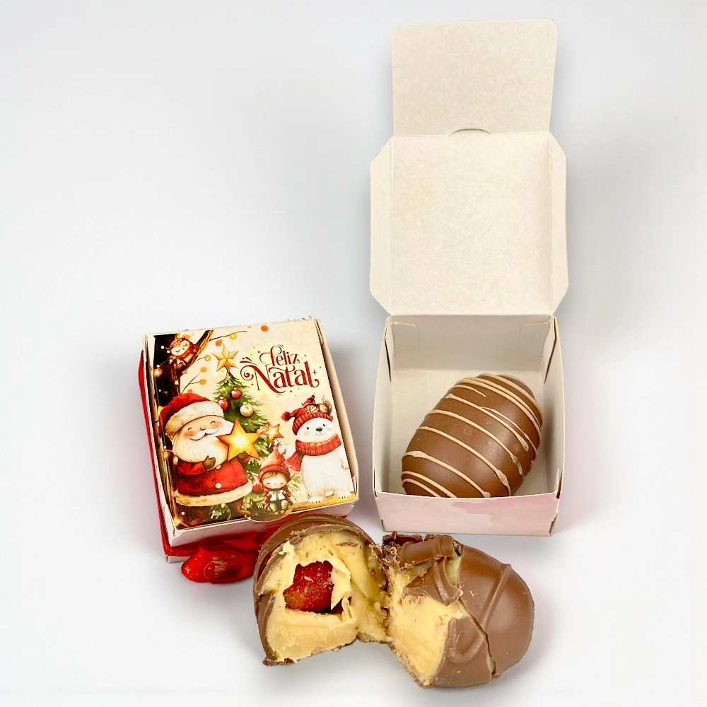 10 Caixas p/ doces Individuais - Natal 2025 - Coleção VILA DO NOEL