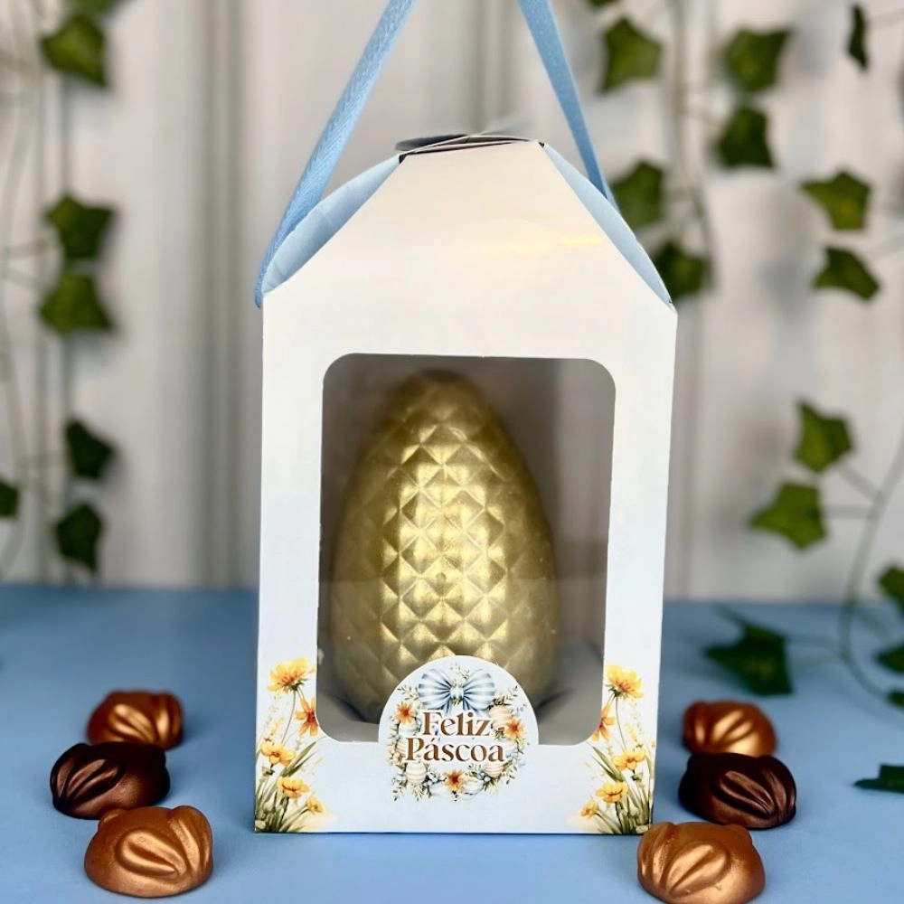 10 Caixas para 1 Ovo Tradicional de 250, 350 e 500g - Coleção SONHO DE PÁSCOA - Páscoa 2025