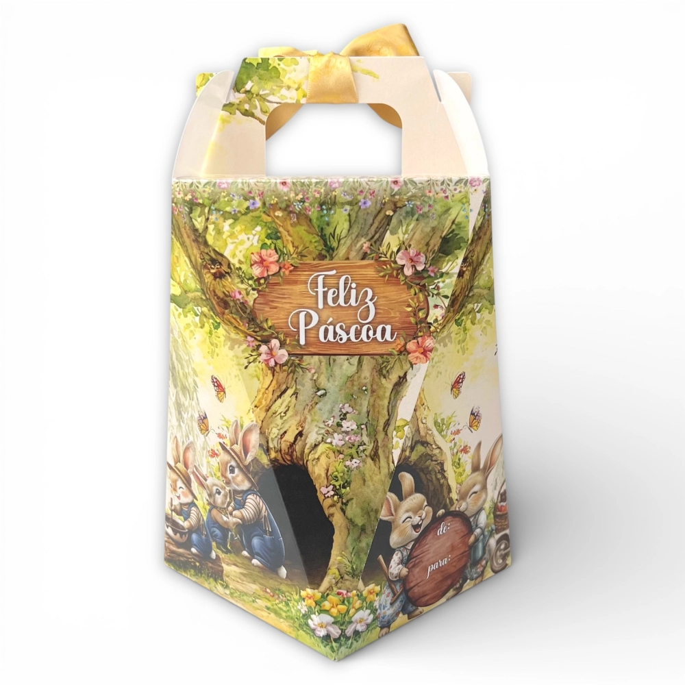 10 Caixas para 1 Ovo Tradicional de 250, 350 e 500g - Coleção Páscoa da Colheita