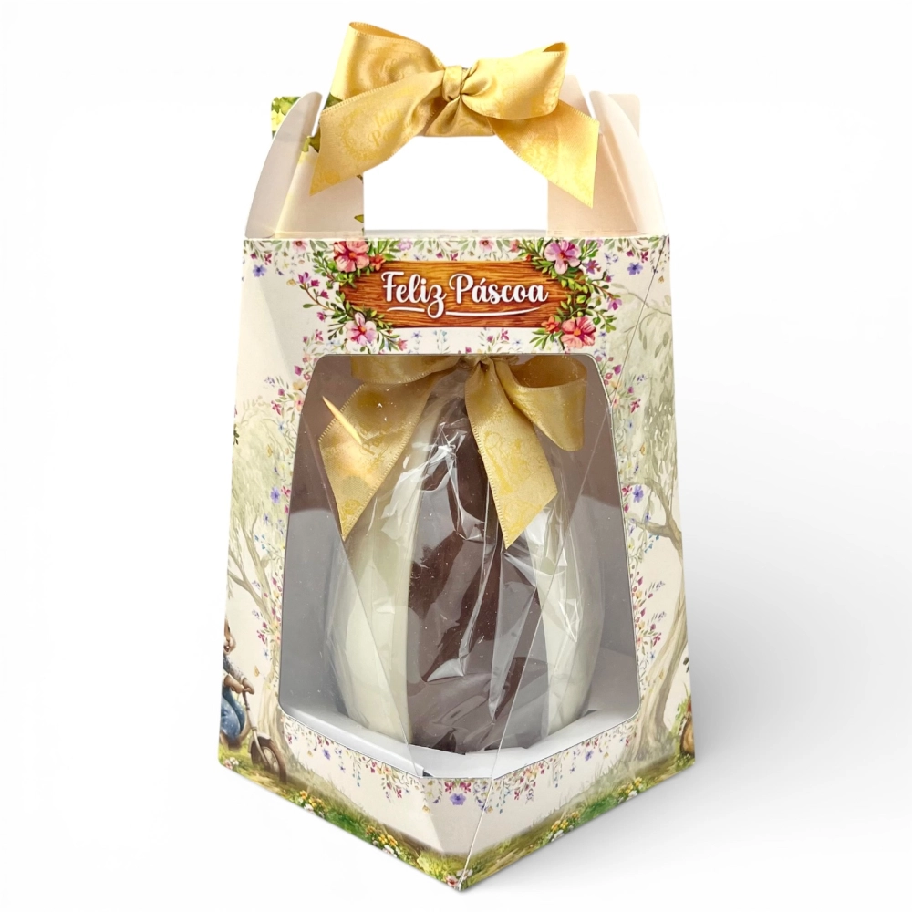 10 Caixas para 1 Ovo Tradicional de 250, 350 e 500g - Coleção Páscoa da Colheita