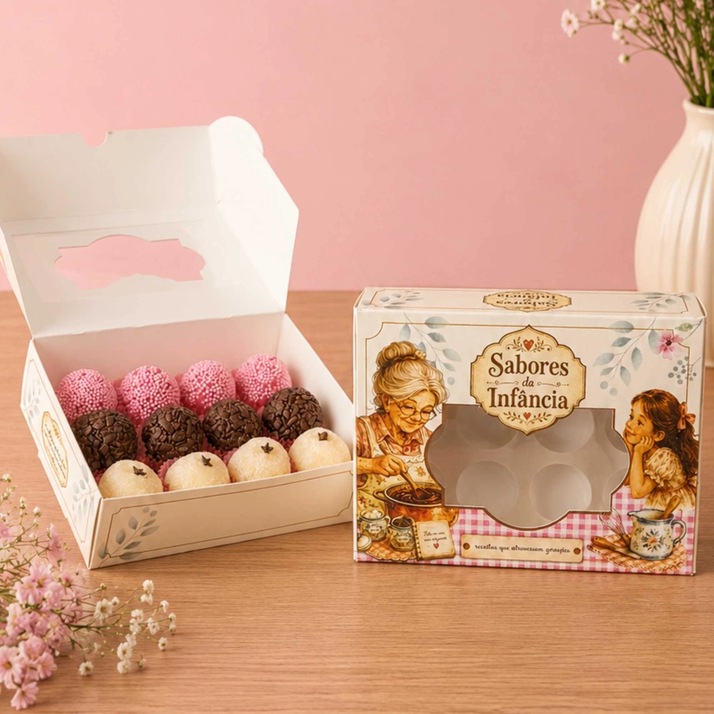 10 Caixas para 12 doces - SABORES DA INFÂNCIA