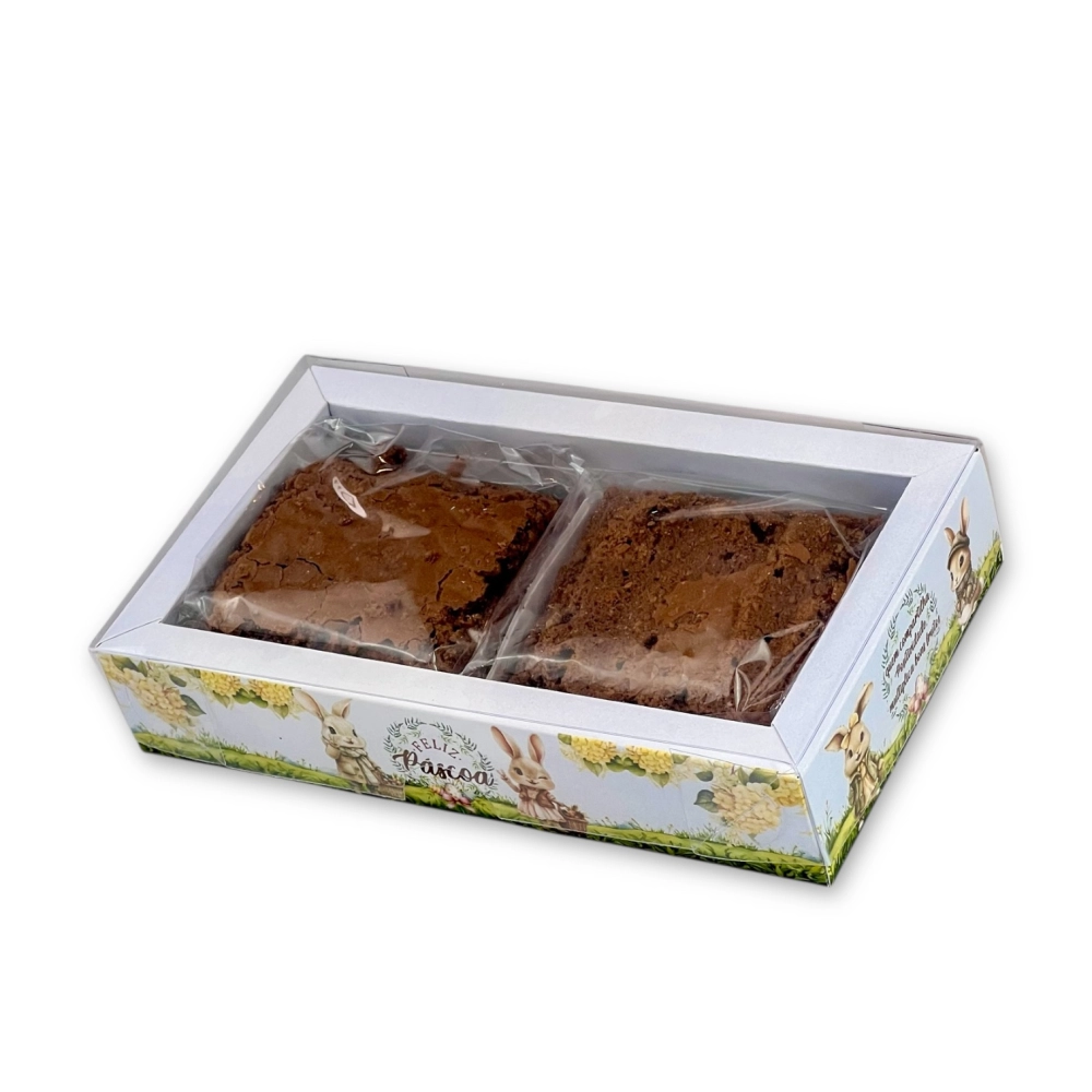 10 Caixas para 2 Brownies - Coleção Páscoa da Positividade