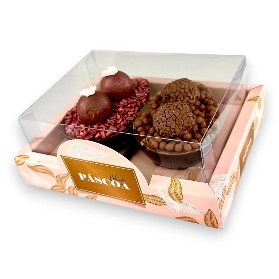 10 Caixas para 2 Ovos de 100g - Coleção Fina Páscoa