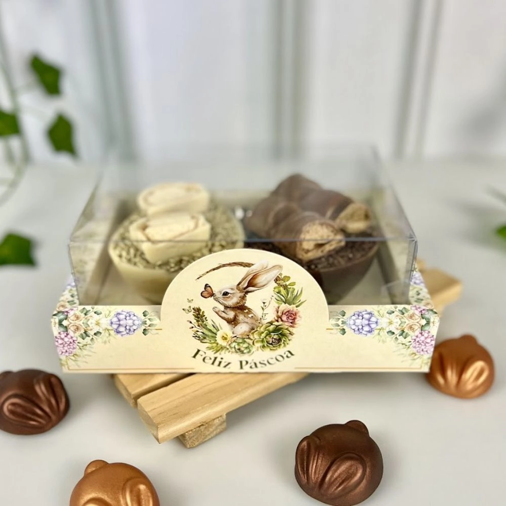 10 Caixas para 2 Ovos de 100g - Coleção FLORESCER - Páscoa 2025