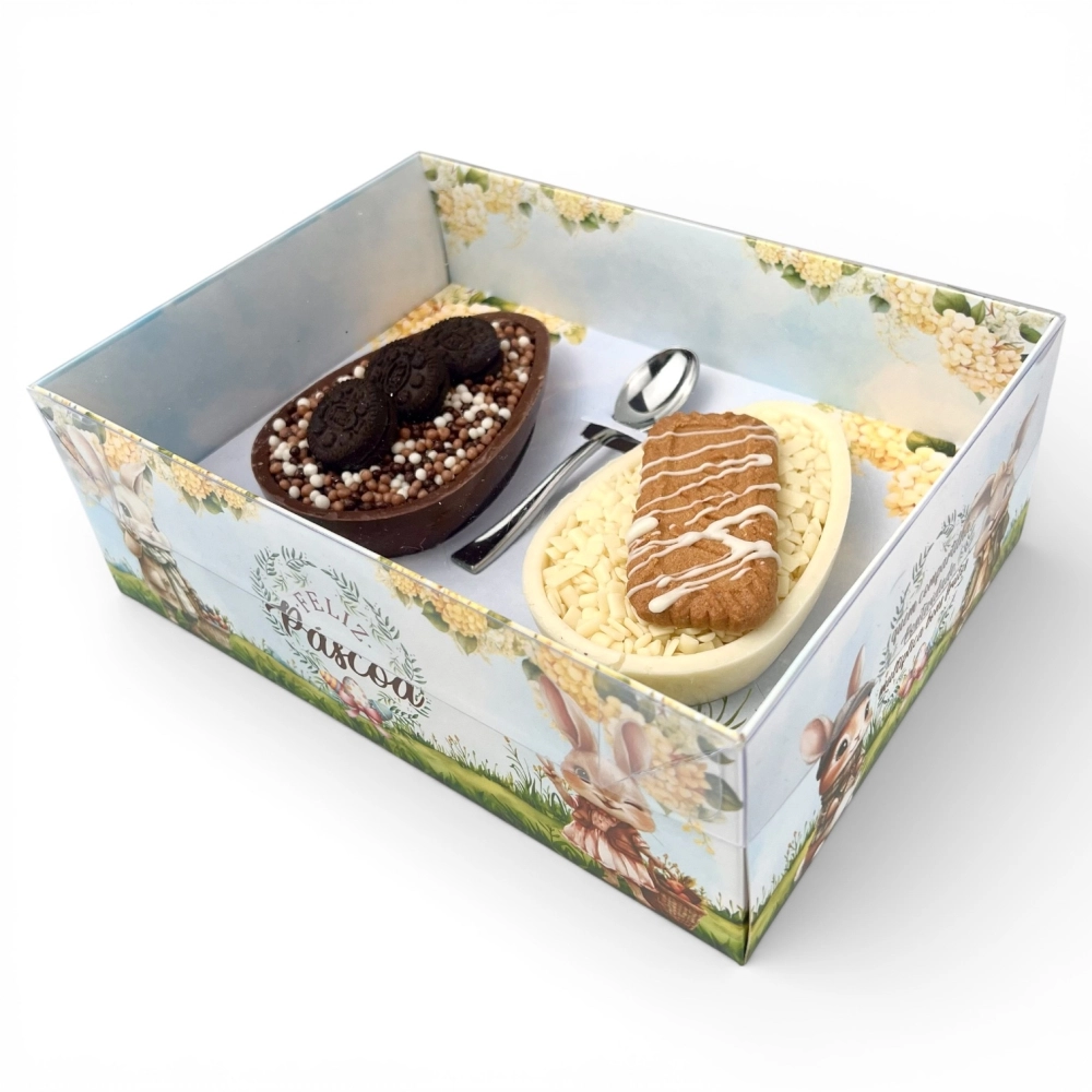 10 Caixas para 2 Ovos de 150 ou 250g - Coleção Páscoa da Positividade