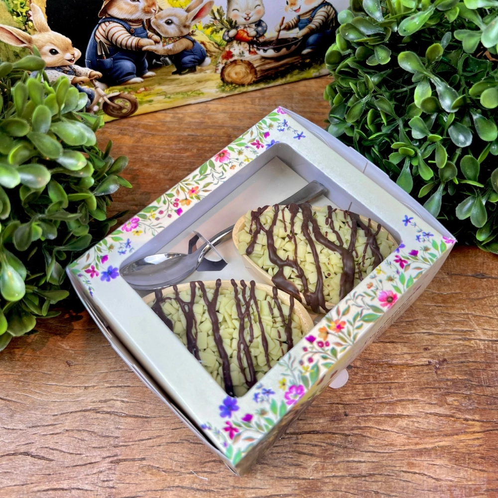 10 Caixas para 2 Ovos de Colher de 50g - Coleção Páscoa da Colheita