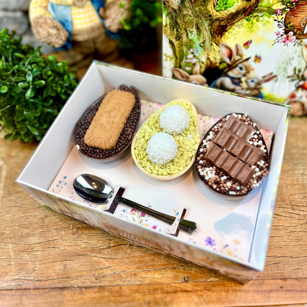 10 Caixas para 3 Ovos de 100g - Coleção Páscoa da Colheita